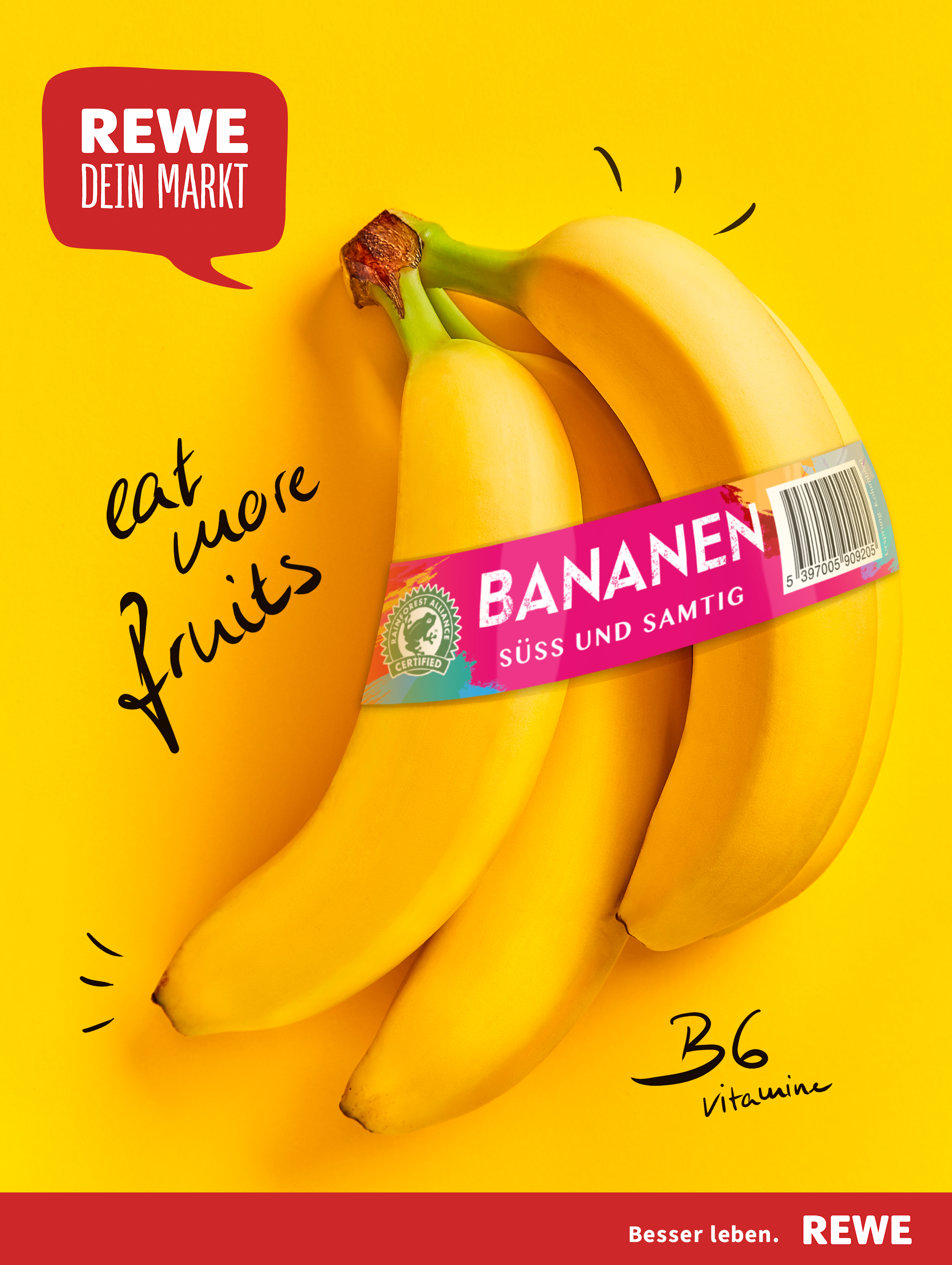 Rewe Bananen Banderole von Bob Agency